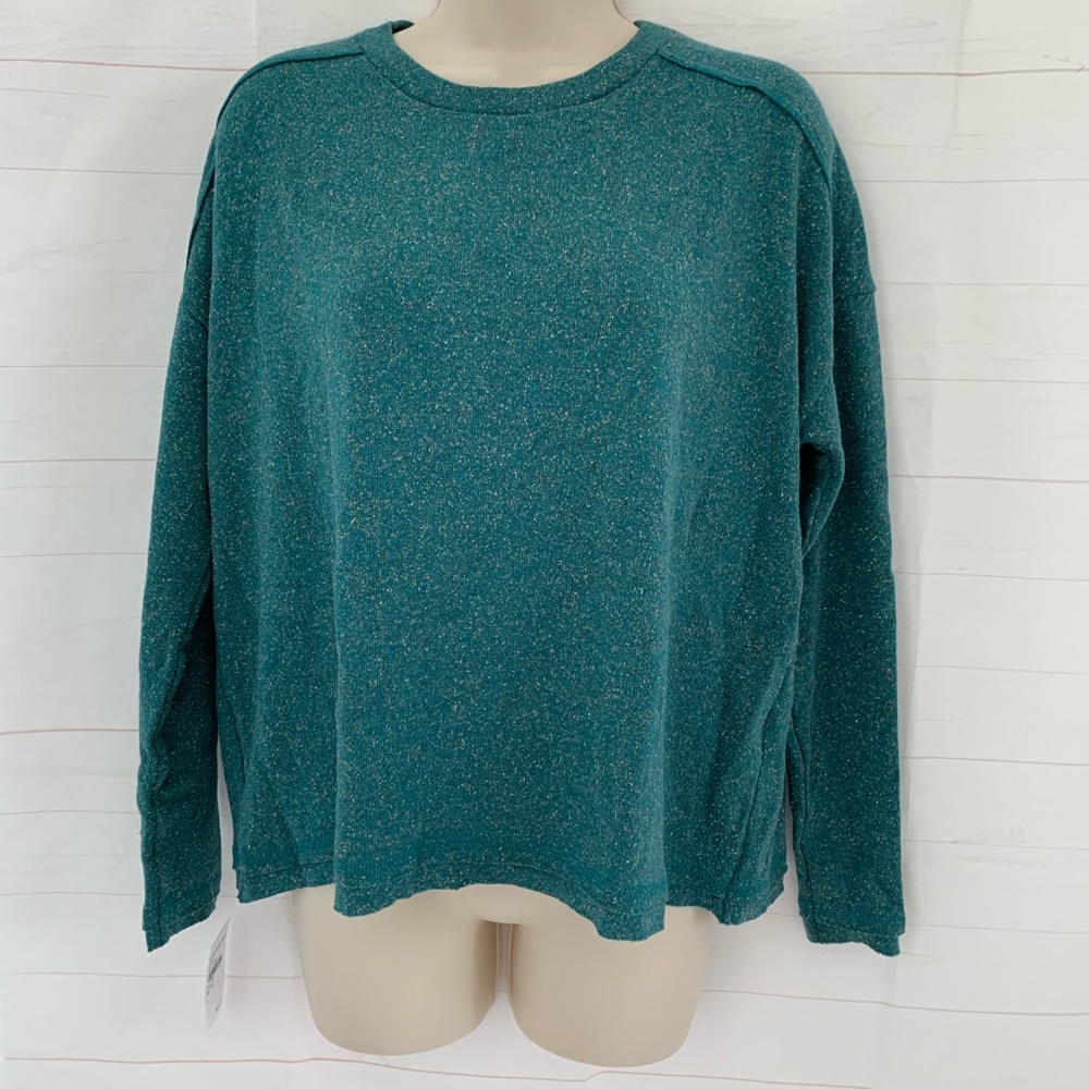 Three Dots XS Emerald Green Long Sleeve Sweater